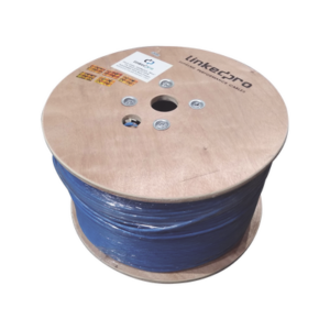 Bobina de 1000 Metros Cable Cat6+ CALIBRE 23 ALTO DESEMPEÑO, ETL,UL, con garantía de por vida, color azul, super flexible, de 1000 metros, para aplicaciones de CCTV, video HD, y redes de datos.
