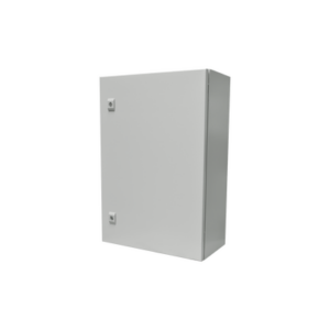 Gabinete de Acero IP66 Uso en Intemperie (500 x 700 x 250 mm) con Placa Trasera Interior y Compuerta Inferior Atornillable (Incluye Chapa y Llave).