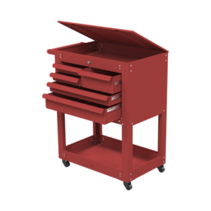 Carro para Herramental Metálico Uso Rudo 1 Cajón Superior con Chapa / 5 Cajones Deslizables / Charola Inferior / 77 x 94 x 50 cm (An x Al x Prof.)