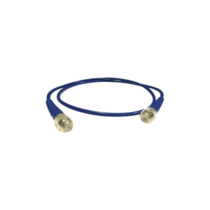 Cable RG-58/U de 91 centímetros, Doble Blindaje en Forro Azul, con dos UNIDAPT Machos, Plata/ Oro/ Teflon.