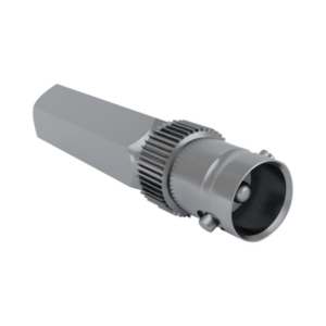 Conector BNC Hembra Roscable por Giro para Cable Coaxial RG-58/U, Níquel/ Plata/ Delrin.