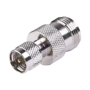 Adaptador en Línea, de Conector Mini-UHF Macho a N Hembra, Níquel/ Oro/ Teflón.
