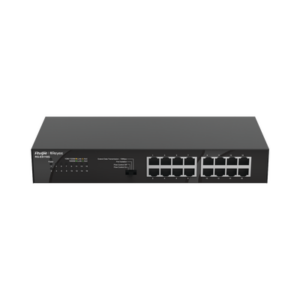 RG-ES116G, switch no administrable, no PoE de 16 puertos 10/100/1000Mbps.