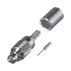 Conector MMCX Macho de Anillo Plegable para RG-178, BELDEN 83265, Grupo A, Oro/ Oro/ Teflón.