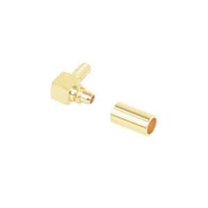 Conector MMCX Macho en A/R de Anillo Plegable para RG-174/U, BELDEN 8216, Oro/ Oro/ Teflón.