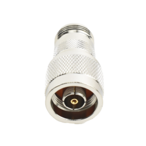 Adaptador en Línea, de Conector N Macho Inverso a N Hembra, Níquel/ Oro/ Teflón.