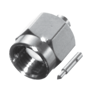 Conector SMA Macho para cable Semi-Rígido de 0.085" de Diámetro, Níquel/ Oro/ Teflón.