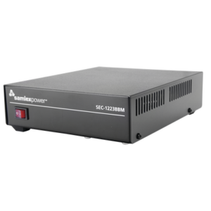 Fuente de poder 13.8V, 23A, conmutada con circuito cargador de baterías.