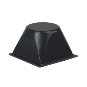 Base Cuadrada Cónica Negra de Poliuretano, 20.5 x 20.5 x 13 mm.