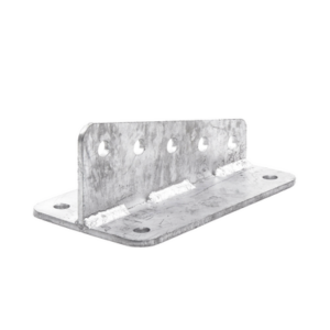 Ancla Aleta de 5 Orificios con 4 Puntos de Fijación. Uso en Fijación de mástiles. Galvanizado por Inmersión en Caliente.