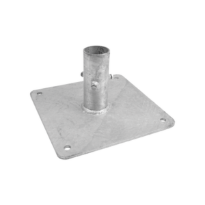 Base con Opresores para Mástil Galvanizado en Caliente.