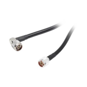 Jumper con Cable LMR400 con Conectores N Macho / N Macho Angulo Recto, de 1.2 metros.