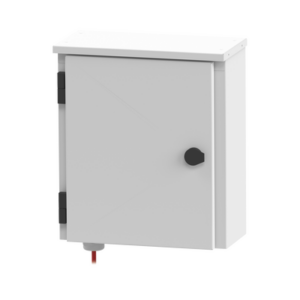 Gabinete de Exterior con Preparación para Instalación en Muro o Poste (355 X 406 X 170 mm).