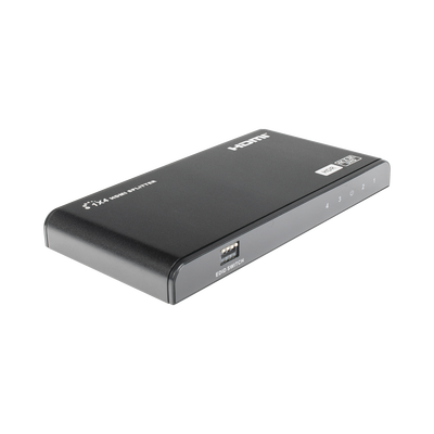 Divisor (Splitter) HDMI 4K de 1 Entrada a 4 Salidas (Simultaneas) / Soporta 4K×2K / Soporta 4 equipos con conexión en Cascada / Ajuste de resoluciones EDID / HDR / HDMI 2.0 / HDCP 2.2 / Permite mezclar pantallas en 4K y 1080P