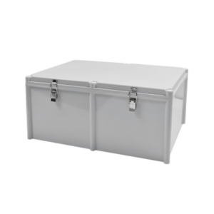 Gabinete Plástico para Exterior (IP65) de 560 X 380 x 265 mm Cierre por broche.