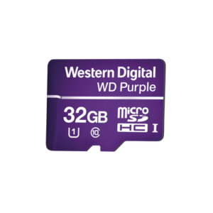Memoria microSD de 32GB PURPLE, Especializada Para Videovigilancia, 10 VECES MAYOR DURACIÓN, 3 AÑOS DE GARANTIA