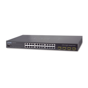 Switch Administrable L2+ de 24 puertos 10/100/1000T con 4 puertos combo TP/SFP Gigabit