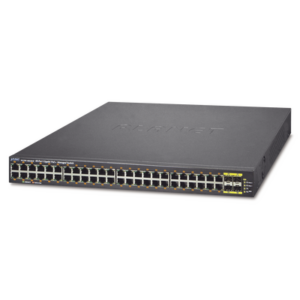 Switch administrable L2+, con 48 puertos highPoE + 4 puertos compartidos TP/SFP / 100/1000X (600W)