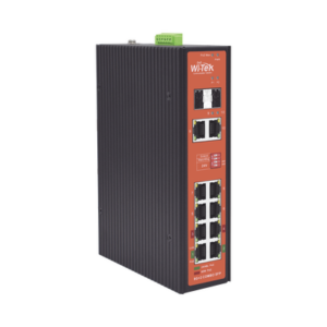 Switch Industrial PoE++ y pasivo de 24V / No administrable / Con 8 puertos Gigabit + 2 SFP combo / Presupuesto 300W