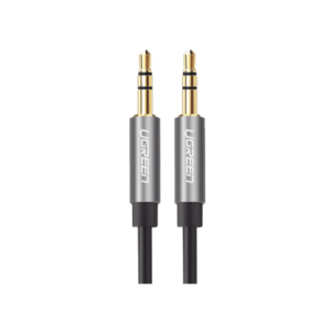 Cable Auxiliar 5 Metros / Conector 3.5mm a 3.5mm / Macho a Macho / Cubierta de TPE / Carcasa de Aluminio / Color Negro