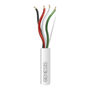 Carrete de Cable 4 x 18 AWG CM-CL2 / 305 mts / Para uso Interior / Resistente a la Luz Solar / Sin Blindaje/ Para Aplicaciones de Alarmas de Intrusión / Control de Acceso / Automatización / Voceo