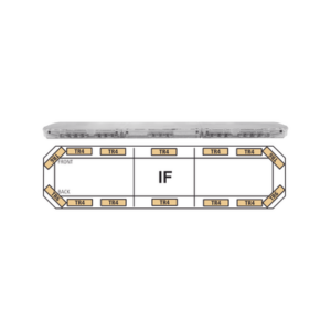 Barra de luces Vantage Serie 21 Ultra Brillante con 66 poderosos LEDs última generación, color Rojo/Azul con director de tráfico y controlador