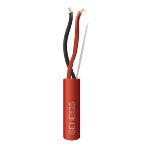 Carrete de 305 metros de alambre 2 x 14 AWG, tipo FPLP, de color rojo, para aplicaciones en sistemas de detección de incendio y Sistemas de Evacuación.