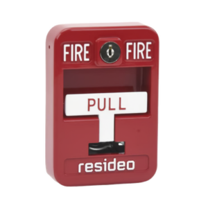 Estación Manual de Acción Simple / Convencional / Fabricada en Aleación de Aluminio / Color Roja con Cerradura
