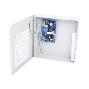 Fuente de 12 Vcd @ 4 A ó 24 Vcd @ 3A / 1 salida / Con capacidad de baterías de respaldo / Requieren baterías