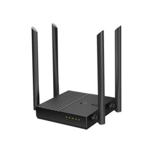 Router inalámbrico AC 1200 doble banda MU-MIMO, 1 puerto WAN 10/100/1000 Mbps Y 4 puertos LAN 10/100/1000 Mbps