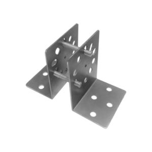 Base Multiposicion para postes de paso o esquina en cercos electricos 100% Acero galvanizado