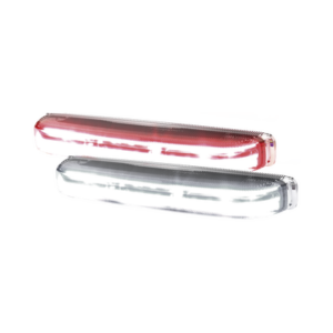 Luz direccional led con montaje: color- dual , estrecho, superficie y rejilla, 69 patrones de flash, 12-24vdc, rojo / claro