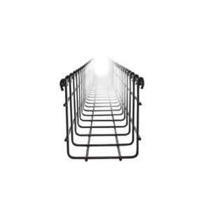 Charola tipo malla 105/100 mm, con acabado Electro Zinc, hasta 167 cables Cat6, tramo 3 m