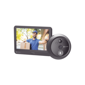 Videoportero Con Mirilla y Pantalla Wi-Fi de Batería Recargable / Para Instalarse en Puerta / Cámara 1080P / Sensor Infrarojo / Detección de Movimiento / Audio de Dos Vías / Uso en Interior