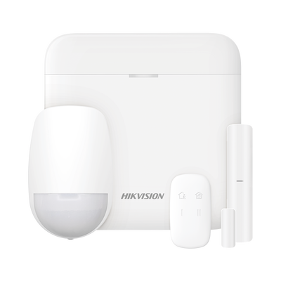 (AX PRO) Kit de Panel de Alarma Inalámbrico de Hikvision / Soporta 48 Zonas / Wi-Fi y Ethernet / Incluye Batería de respaldo / Compatible con los Accesorios AX PRO