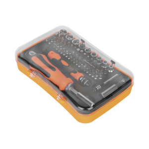 Juego de Puntas y Accesorios con 65 piezas. Doble Maneral.