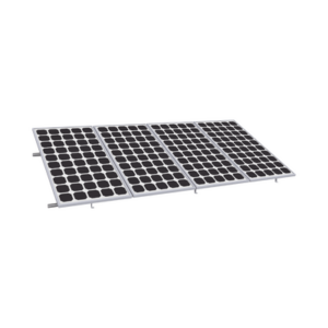 Montaje para Panel Solar en aluminio anodizado para techo o piso de concreto de rápida instalación línea Starter, arreglo 1x4 módulos fotovoltaicos