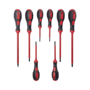 Juego de 8 Desarmadores con Aislante para Electricistas.