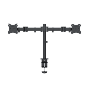Montaje de Escritorio articulado para 2 monitores de 13 a 27" / Soporta hasta 10 kg / Vesa 75 x 75 / 100 x 100 / Acero / Giro: 360°