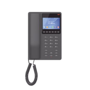 Teléfono IP Hotelero, 2 líneas SIP con 2 cuentas, codec Opus, IPV4/IPV6, color negro, con gestión en la nube GDMS