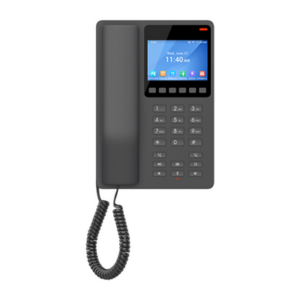Teléfono IP Hotelero Wi-Fi, 2 líneas SIP con 2 cuentas, codec Opus, IPV4/IPV6, color negro, con gestión en la nube GDMS