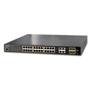 Switch Administrable de 24 puertos PoE+, 4 puertos gigabit Combo TP/SFP