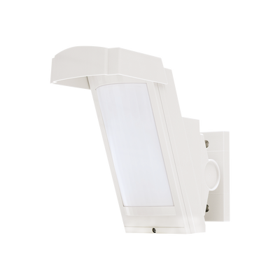 Detector de Movimiento PIR Antimascara / 100% Exterior / Inalambrico (Alimentación) / Hasta 12 metros a 85°; de cobertura/ Instalación a 3 metros / Compatible con cualquier panel de alarma