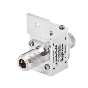 Protector Coaxial con ceja frontal. Conectores N Hembra.