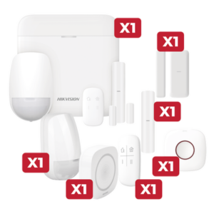 Kit de Alarma 48 Zonas / Incluye Panel / Contacto Magnético / Detector PIR / Botón de Pánico / Sirena Inalámbrico / Control Remoto