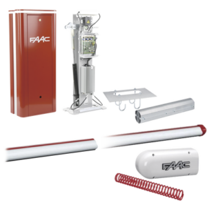 Kit Barrera Vehicular B680H con Brazo Rectangular de 7.3 metros / Incluye Brazo, Resorte, Enganche, Gabinete y Ancla