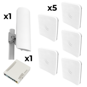 RouterBoard, 5 Fast Ports, 1 USB Port, WiFi 2.4 GHz 802.11 b/g/n + ACCESS WITH INTEGRATED ANTENNA + CPE WITH INTEGRATED ANTENNA