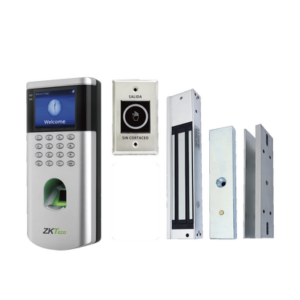 KIT de Control de Acceso LF10/ PUSH / Compatible con ZKBioAccess / 1,500 Usuarios / Electroimán / Botón de Salida / Tarjeta de proximidad