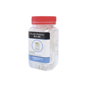 Bote con 100 Piezas de Plug Modular RJ45 Cat5e blindado, chapado de oro a 50 micras para durabilidad extrema