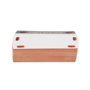 Etiqueta Autolaminada para Identificación de Fibra Optica Paquete de 25 piezas (Texto en español)